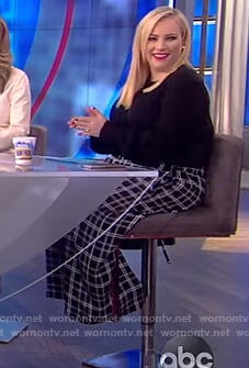 Meghan's black plaid pants on The View