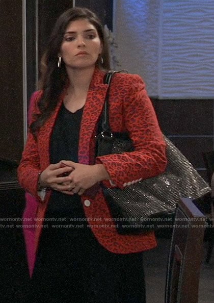 Brook Lynn’s red leopard blazer on General Hospital