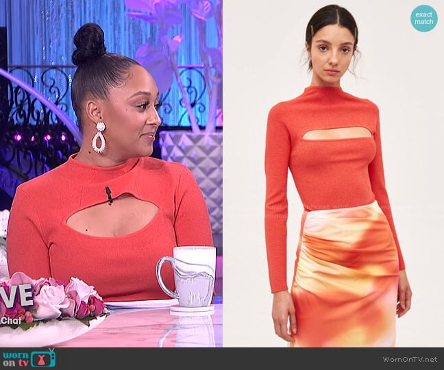 Fairness Knit Top by C/Meo Collective worn by Tamera Mowry on The Real