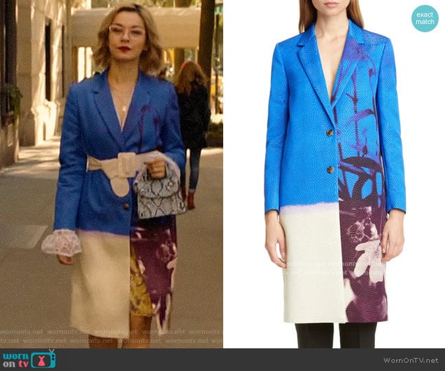 Dries van Noten Richy Floral Print Jacquard Jacket worn by Pepper Smith (Julia Chan) on Katy Keene