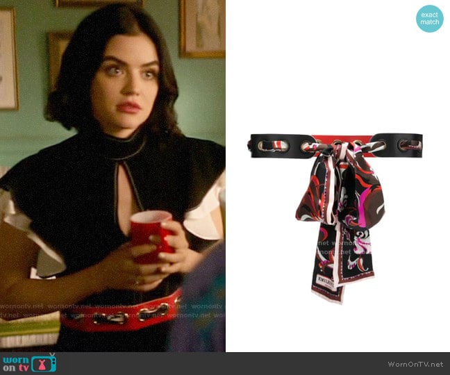 Emilio Pucci Reversible Scarf Detail Belt worn by Katy Keene (Lucy Hale) on Katy Keene