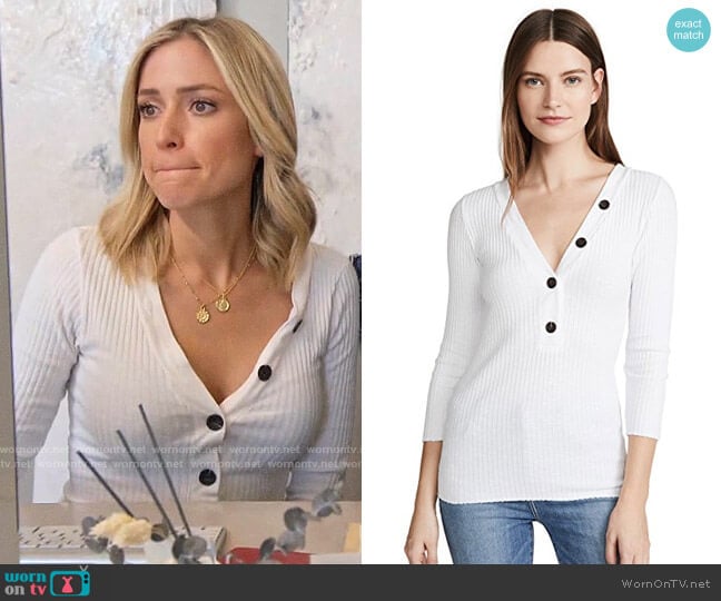 Enza Costa Military Rib Henley worn by Kristin Cavallari on Very Cavallari