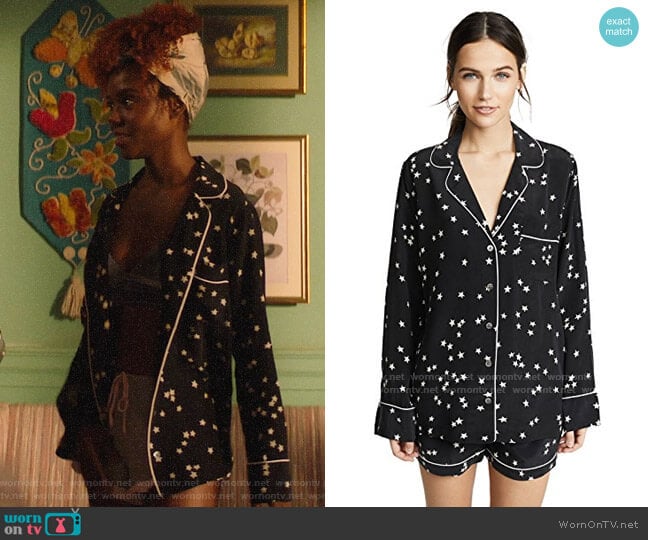 Equipment Lillian Starry Night PJ Set worn by Josie McCoy (Ashleigh Murray) on Katy Keene