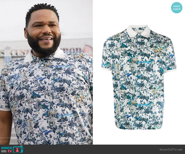 Etro Floral Print Polo Shirt worn by Andre Johnson (Anthony Anderson) on Black-ish