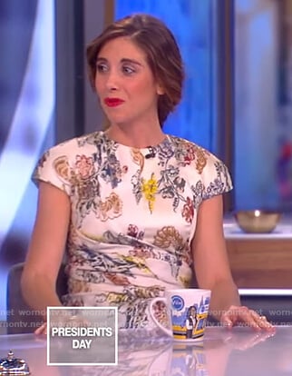 Alison Brie’s floral drape top on The View