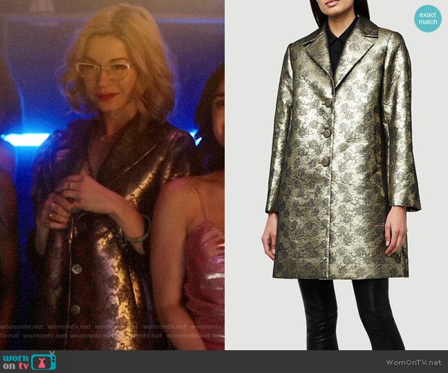 Frame Jacquard Coat worn by Pepper Smith (Julia Chan) on Katy Keene