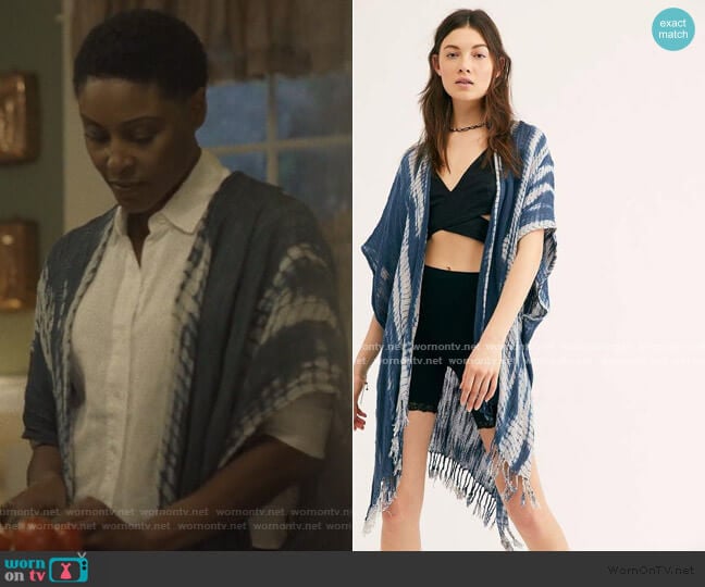 Delfina Tie Dye Kimono by Free People worn by Lynn Stewart (Christine Adams) on Black Lightning