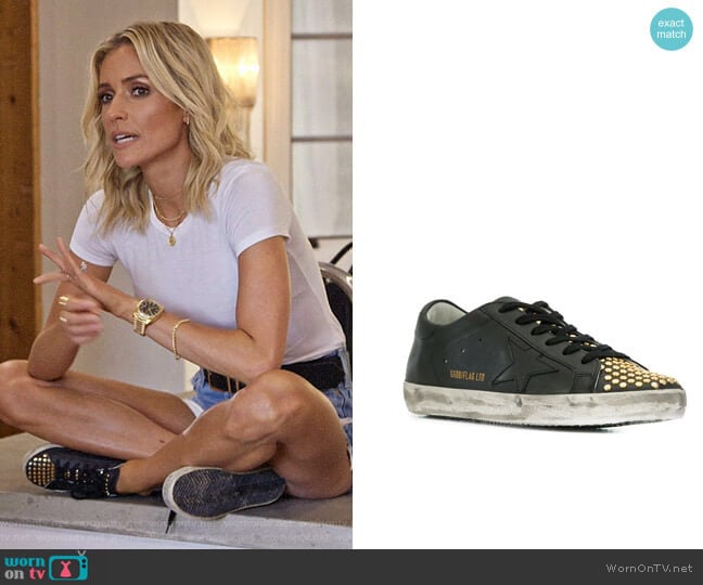 Golden Goose Superstar Studded Sneakers worn by Kristin Cavallari on Very Cavallari