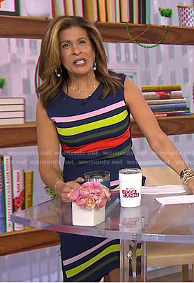 Hoda’s multicolor striped dress on Today