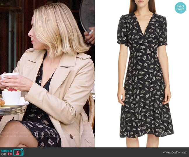 HVN Paula Print Dress worn by Eleanor Shellstrop (Kristen Bell) on The Good Place