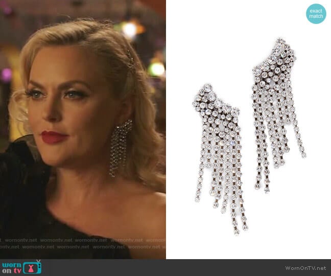 Chandelier Earrings by Isabel Marant worn by Alexis Carrington (Elaine Hendrix) on Dynasty