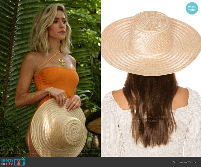 Janessa Leone Elsa Boater Hat  worn by Kristin Cavallari on Very Cavallari