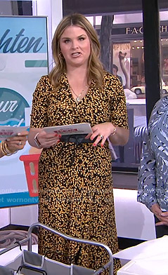 Jenna’s black and yellow floral wrap dress on Today
