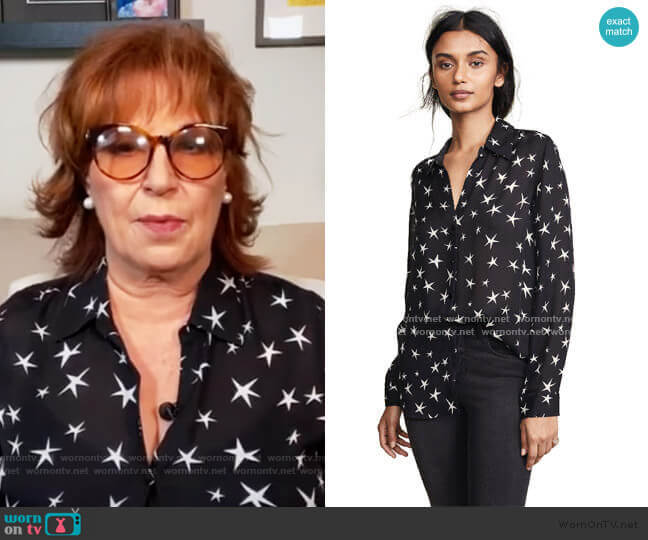 Nina Silk Blouse by L'Agence worn by Joy Behar on The View