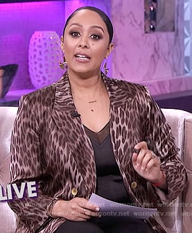 Tamera’s leopard blazer on The Real