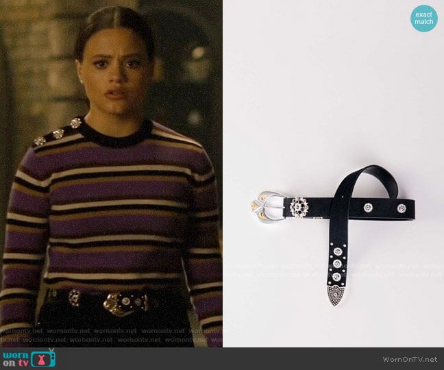 Maje Apika Belt worn by Maggie Vera (Sarah Jeffery) on Charmed