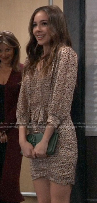 Molly's printed ruched skirt dress on General Hospital