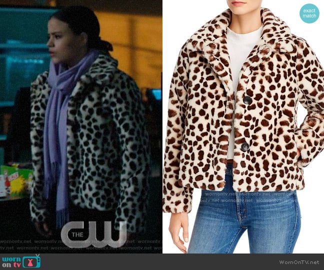 Mother The Ride-A-Long Faux Fur Jacket worn by Maggie Vera (Sarah Jeffery) on Charmed