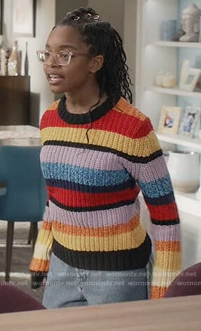 Diane's multicolored stripe sweater on Black-ish