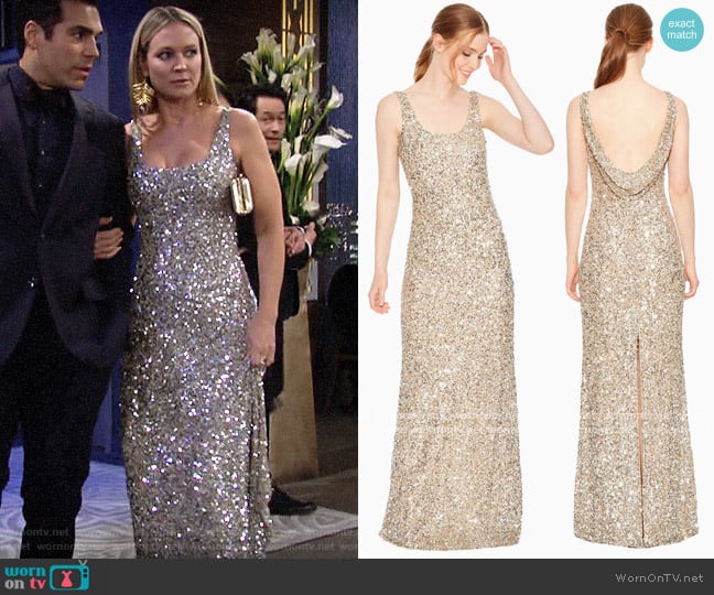 Parker Nicolette Gown worn by Sharon Newman (Sharon Case) on The Young and the Restless