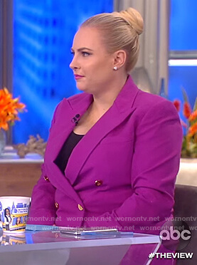 Meghan’s purple double breasted blazer on The View