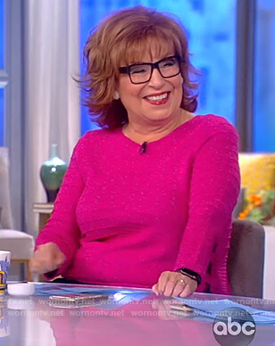 Joy’s pink lace-up sweater on The View