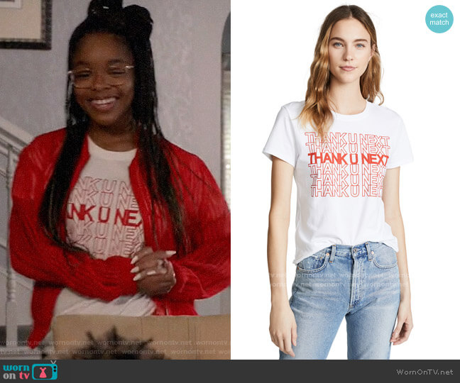 Prince Peter Thank U Next Tee worn by Diane Johnson (Marsai Martin) on Black-ish