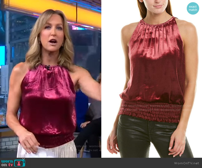 Lauren Velvet Top by Ramy Brook worn by Lara Spencer on Good Morning America