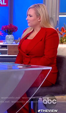 Meghan’s red blazer and pants on The View