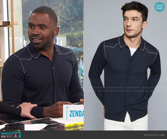 Wayne Top by Reiss worn by Justin Sylvester on E! News