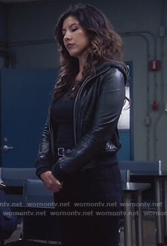 Rosa’s hooded leather jacket on Brooklyn Nine-Nine