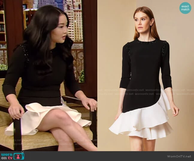 Vanessa Dress by Sachin & Babi worn by Lana Condor on Live with Kelly and Ryan worn by Kelly Ripa on Live with Kelly and Mark