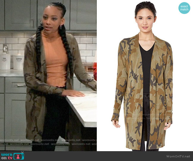 WornOnTV: Trina’s long camo cardigan on General Hospital | Sydney ...