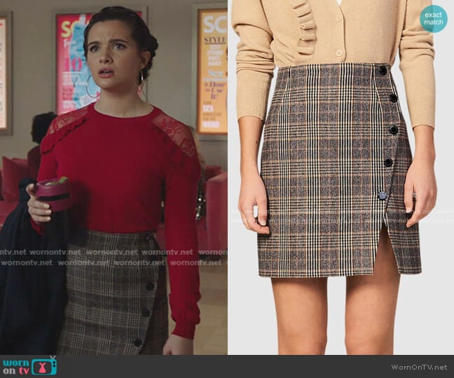 Nona Skirt by Sandro worn by Jane Sloan (Katie Stevens) on The Bold Type