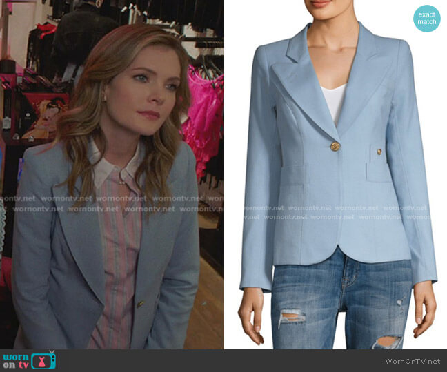 Duchess Wool Blazer by Smythe worn by Sutton (Meghann Fahy) on The Bold Type