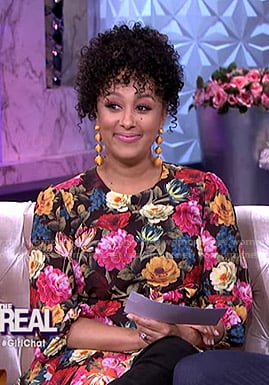 Tamera’s floral mini dress on The Real
