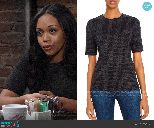 WornOnTV: Amanda’s grey houndstooth top on The Young and the Restless ...