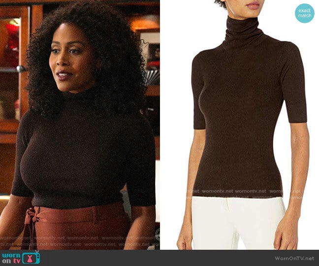 Theory Leenda Turtleneck Sweater worn by Lola Carmichael (Simone Missick) on All Rise