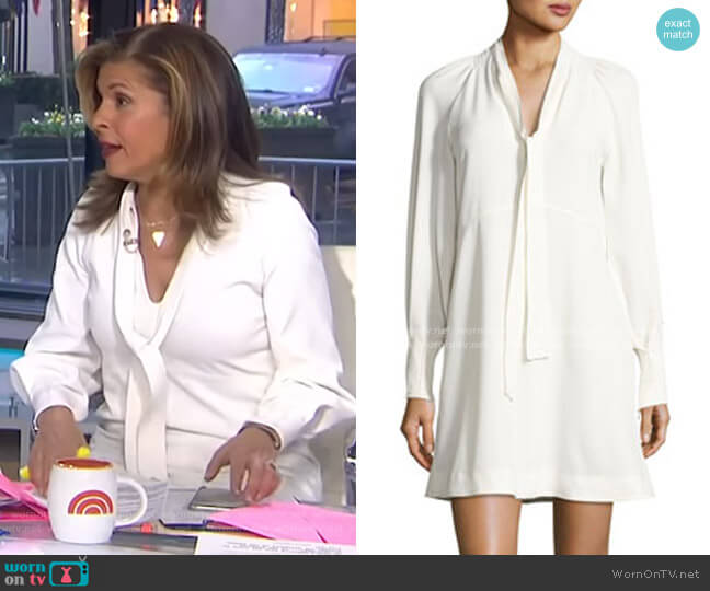 Tie-Neck Long-Sleeves A-Line Dress by See by Chloe worn by Hoda Kotb  on Today