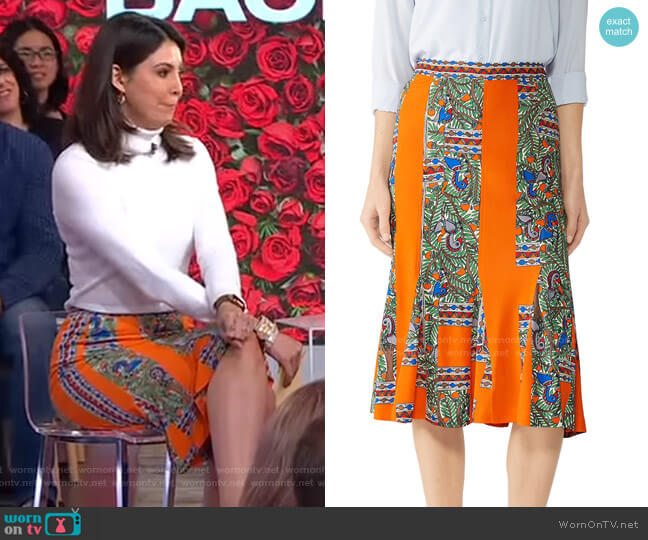 Jada Skirt by Tory Burch worn by Cecilia Vega on Good Morning America