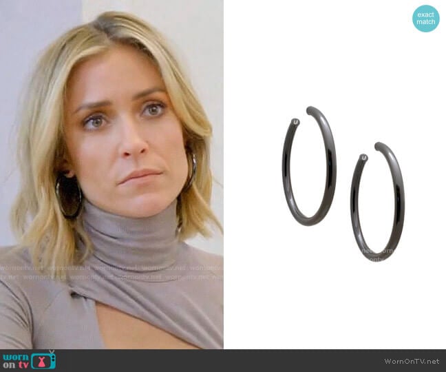 Uncommon James Gunmetal Hoops worn by Kristin Cavallari on Very Cavallari