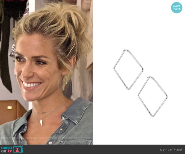 Uncommon James Medium Girl Boss Earrings in Silver worn by Kristin Cavallari on Very Cavallari