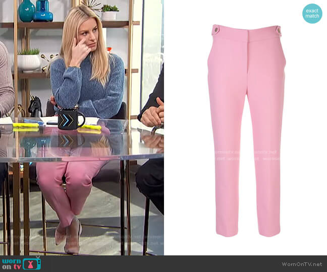 Gamila Cropped Tailored Trousers by Veronica Beard worn by Morgan Stewart on E! News