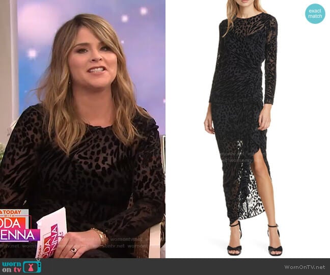 Lara Midi Dress by Veronica Beard worn by Jenna Bush Hager on Today