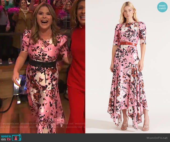 WornOnTV: Jenna’s pink floral dress on Today | Jenna Bush Hager ...