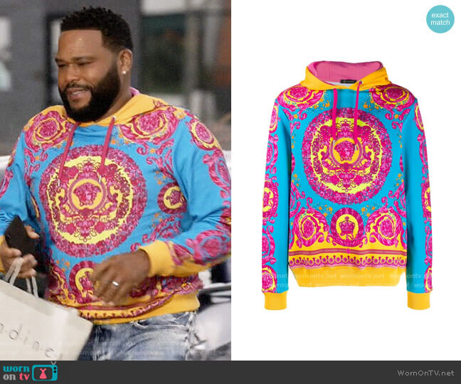 Versace Medusa Hoodie worn by Andre Johnson (Anthony Anderson) on Blackish