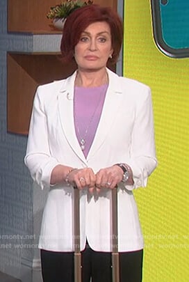 Sharon’s white blazer on The Talk