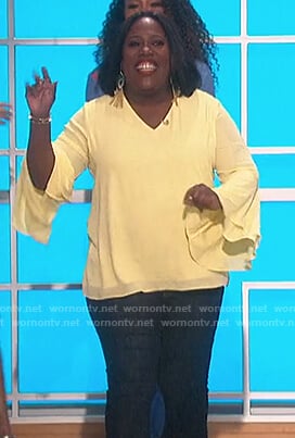 Sheryl’s bell sleeve top on The Talk