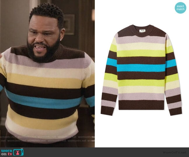 Kai Wool Crew Knit Sweater by Acne Studios worn by Andre Johnson (Anthony Anderson) on Black-ish