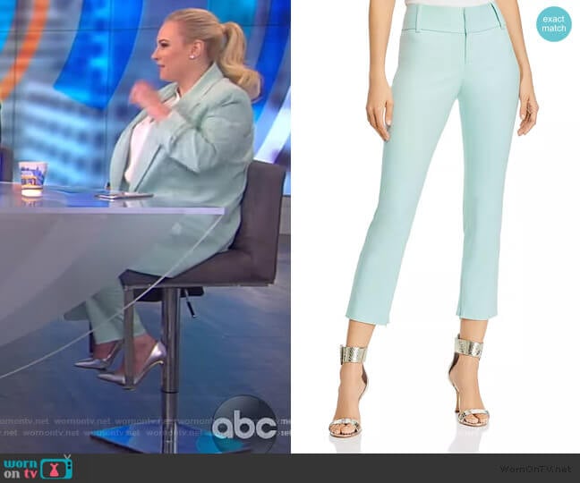 Stacey Slim Ankle Pants by Alice + Olivia worn by Meghan McCain on The View